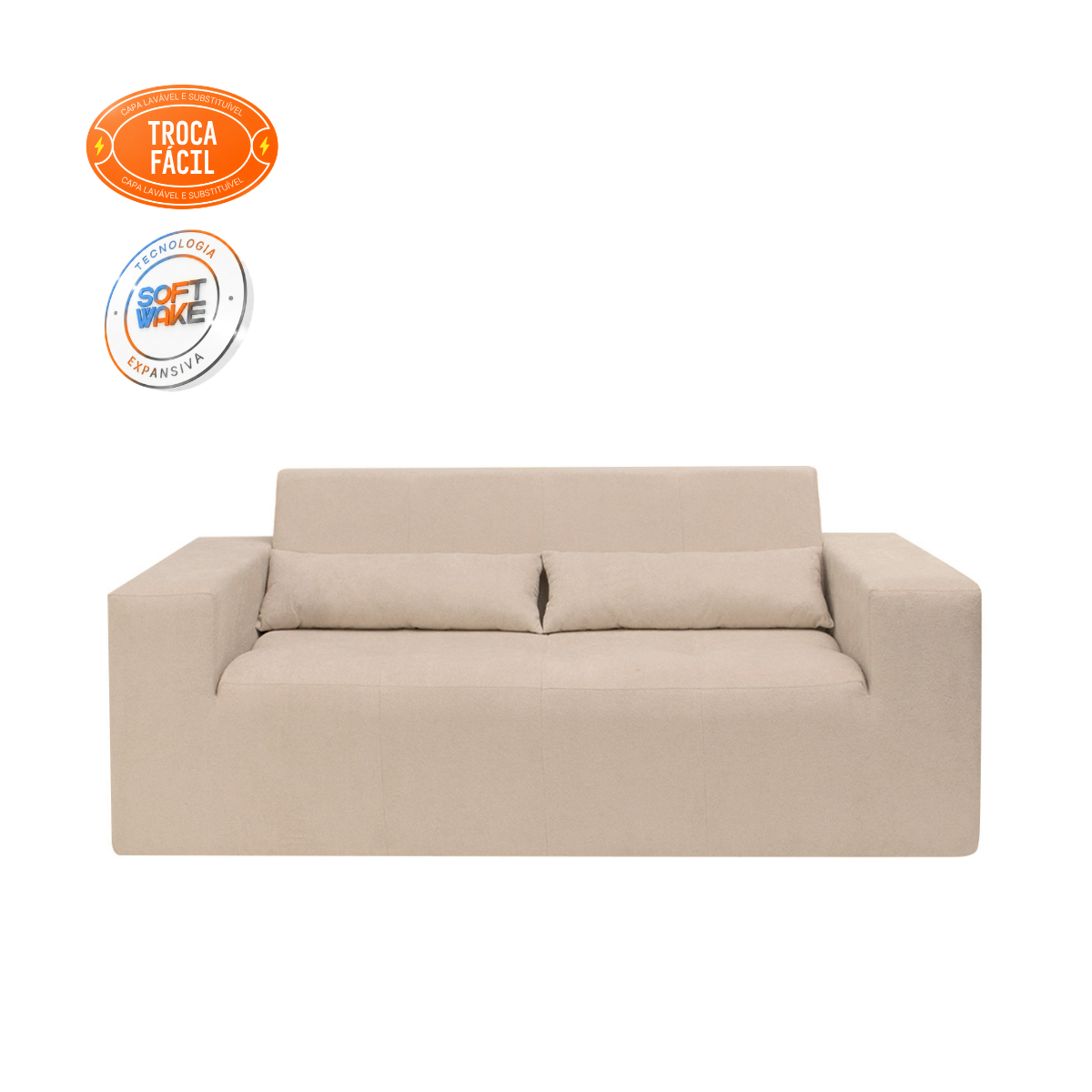 Sofá Compacto Oxy 2 Lugares com Capa Removível - imagem 12 | Modifika