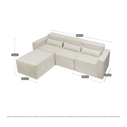 Sofá Modular Paladium 4 Módulos
