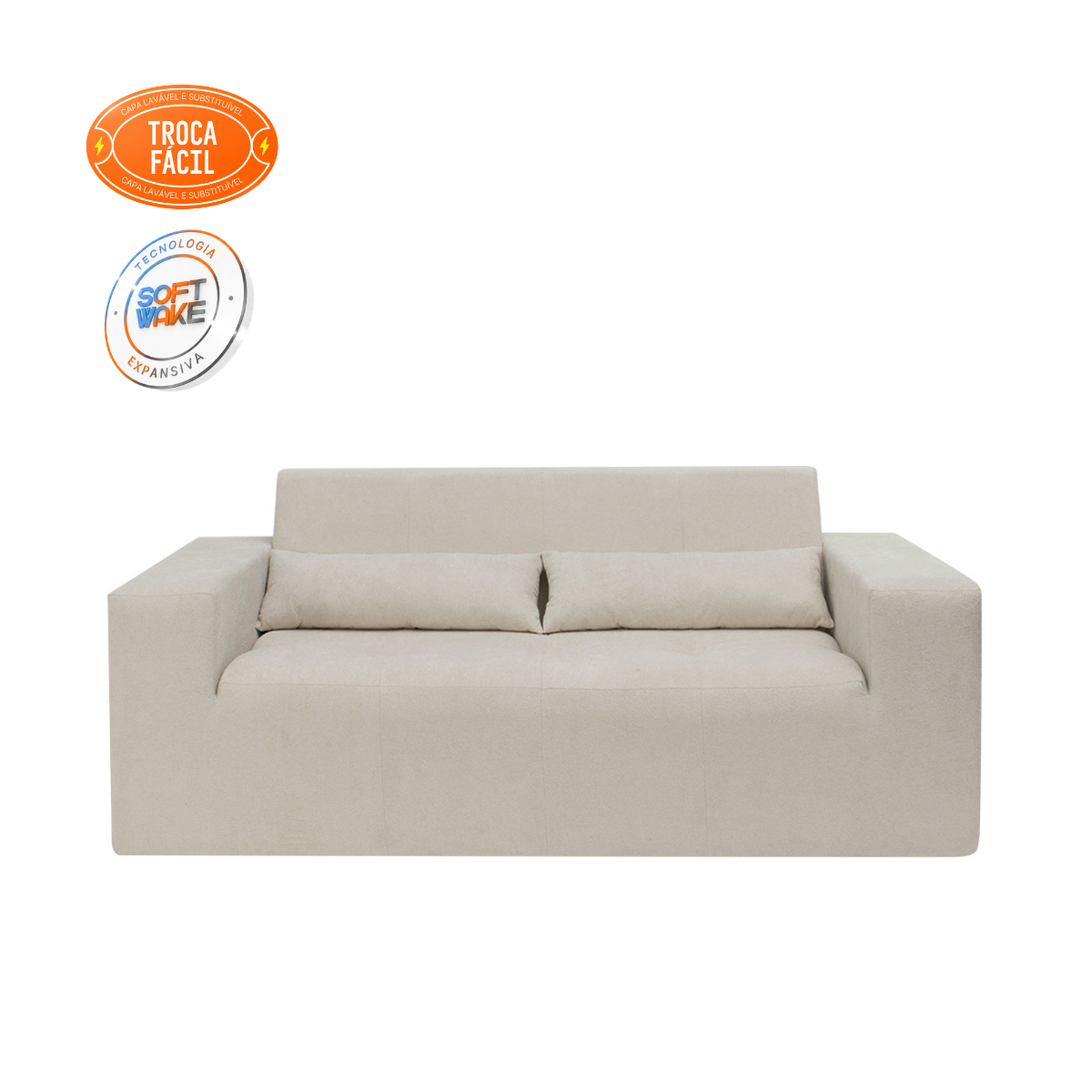 Sofá Compacto Oxy 2 Lugares com Capa Removível - imagem 22 | Modifika