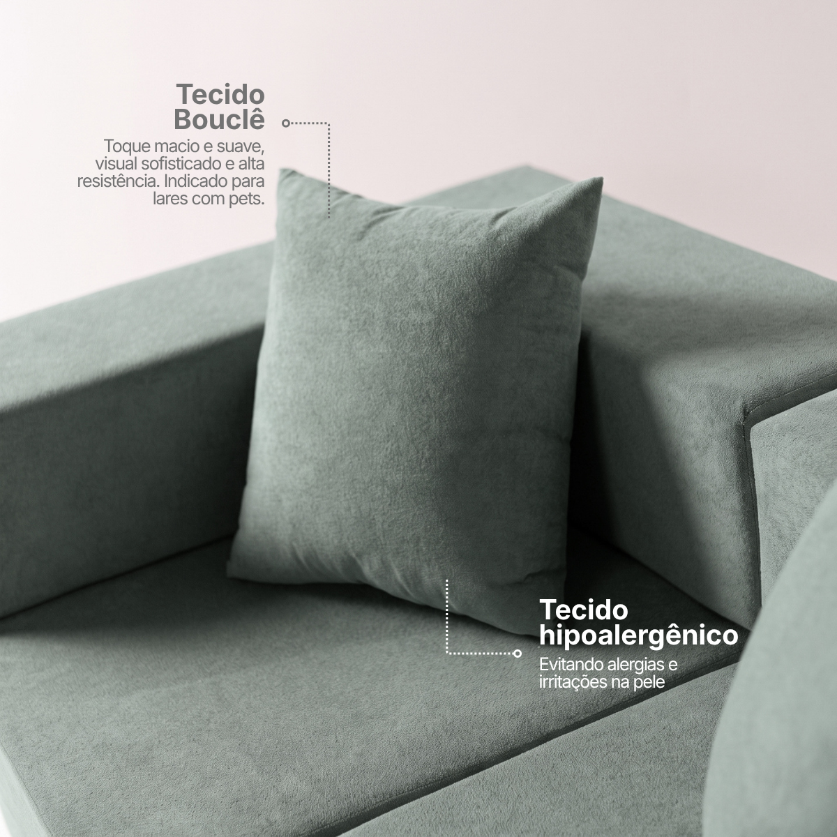 Almofada Decorativa Cobbi 40x40 cm - Bege Escuro | Modifika