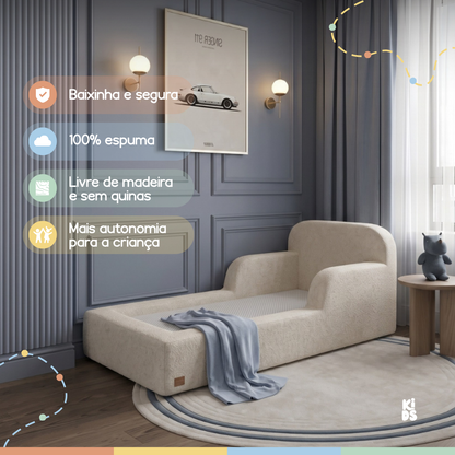 Cama Montessoriana Infantil Pluma Solteiro 100% Espuma | Modifika