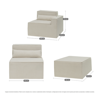 Sofá Modular Paladium 4 Módulos