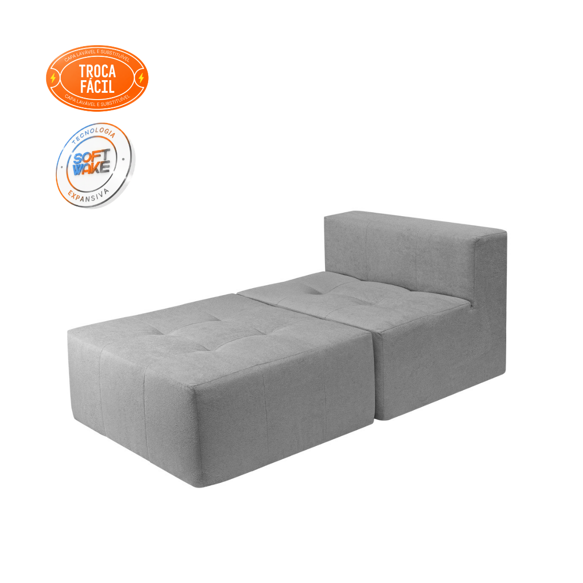 Sofá Modular Selano 2 Módulos com Capa Removível Modifika — imagem adicional 52