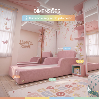 Cama Montessoriana Infantil Pluma Mini 100% Espuma