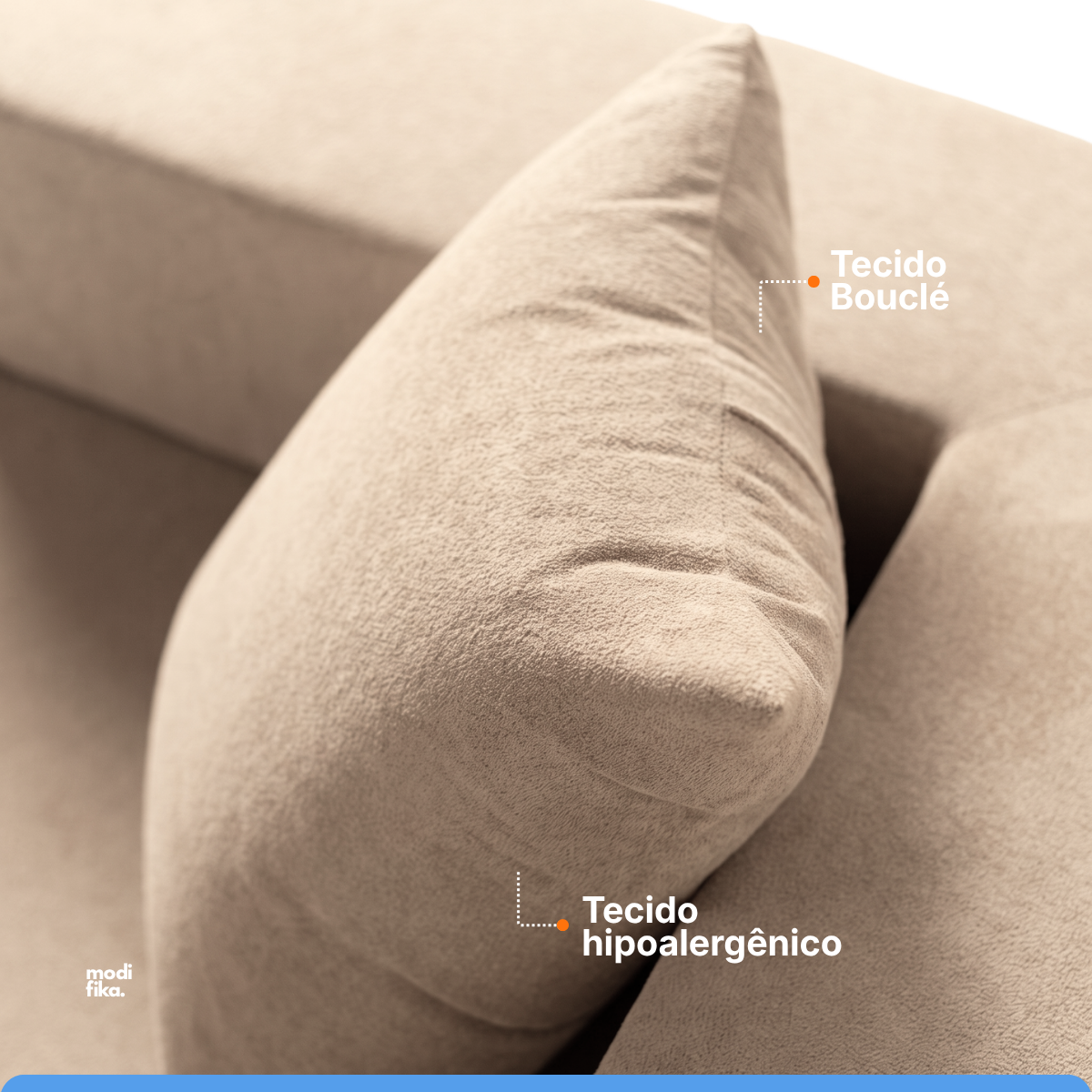 Poltrona Comfy Multifuncional com Porta-Copos Tecido Bouclé