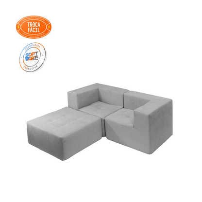 Sofá Modular Selano 3 Módulos com Capa Removível Modifika — imagem adicional 11
