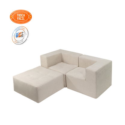 Sofá Modular Selano 3 Módulos com Capa Removível Modifika — imagem adicional 26