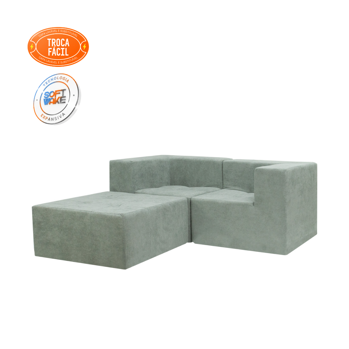 Sofá Modular Selano 3 Módulos com Capa Removível Modifika — imagem adicional 16