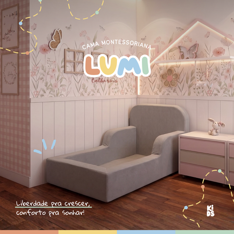 Cama Montessoriana Infantil Lumi Mini 178 cm 100% Espuma
