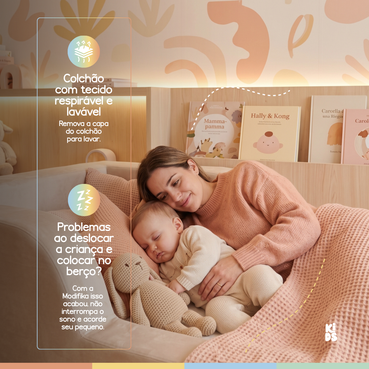 Cama Montessoriana Infantil Amori Mini 100% Espuma
