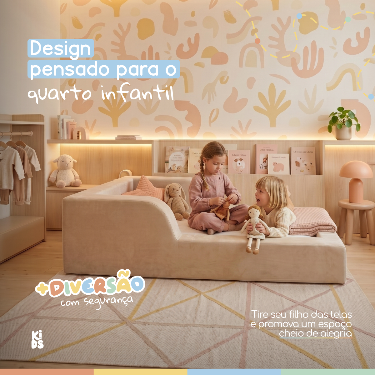 Cama Montessoriana Infantil Amori Mini 100% Espuma