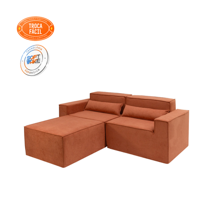 Sofá Modular Paladium 3 Módulos com Capa Removível - Verde Menta - imagem 4 | Modifika