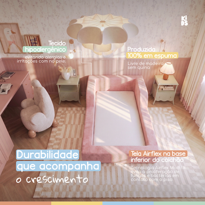 Cama Montessoriana Infantil Amori Solteiro 100% Espuma