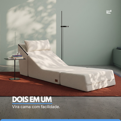 Poltrona Lovy Multifuncional 2 em 1 Tecido Bouclé