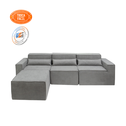 Sofá Modular Paladium 4 Módulos com Capa Removível - imagem 51 | Modifika