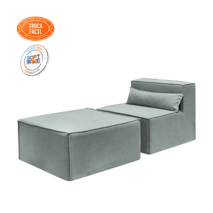 Sofá Modular Paladium 2 Módulos com Capa Removível Modifika — imagem 38