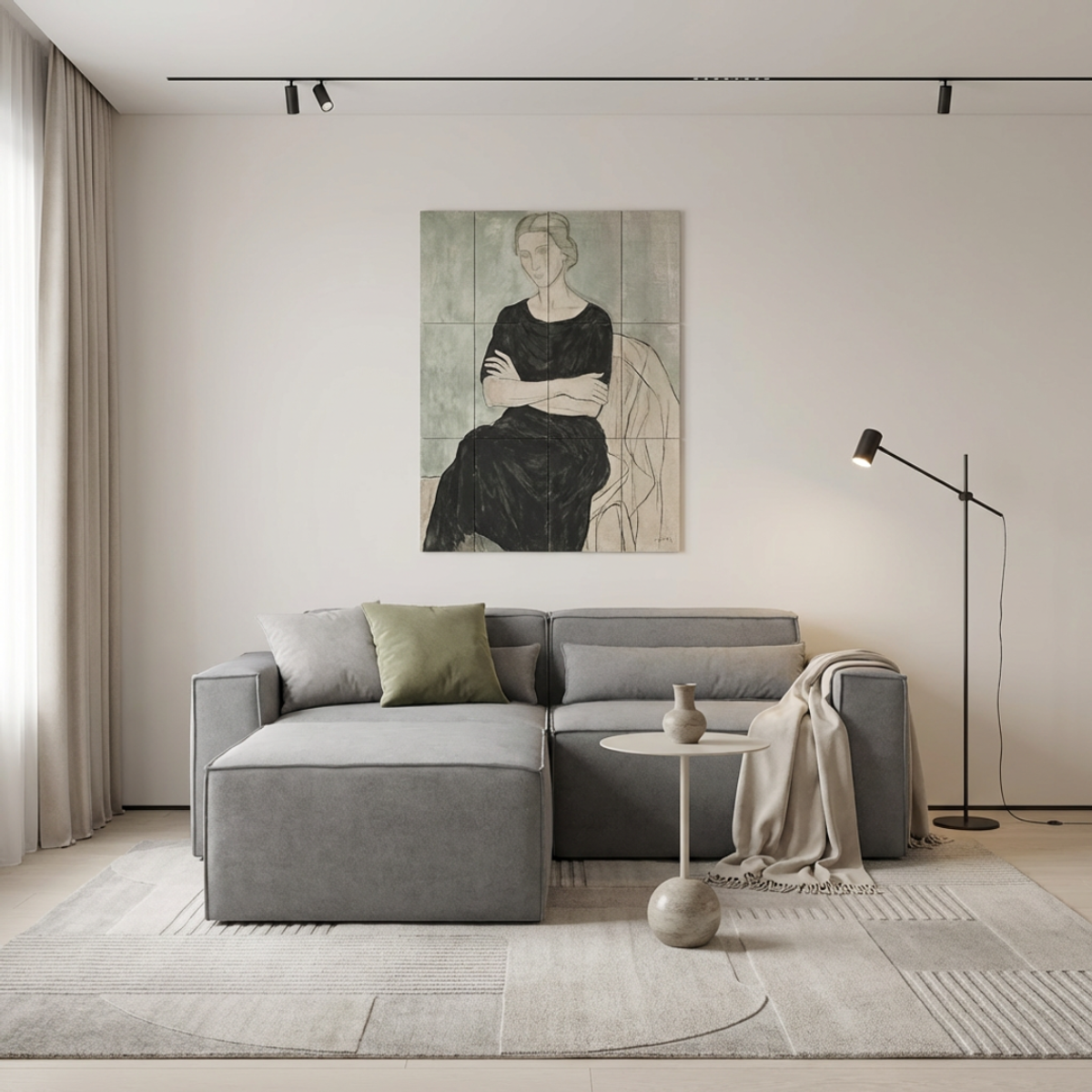 Sofá Paladium 3 Módulos Modular - Cinza