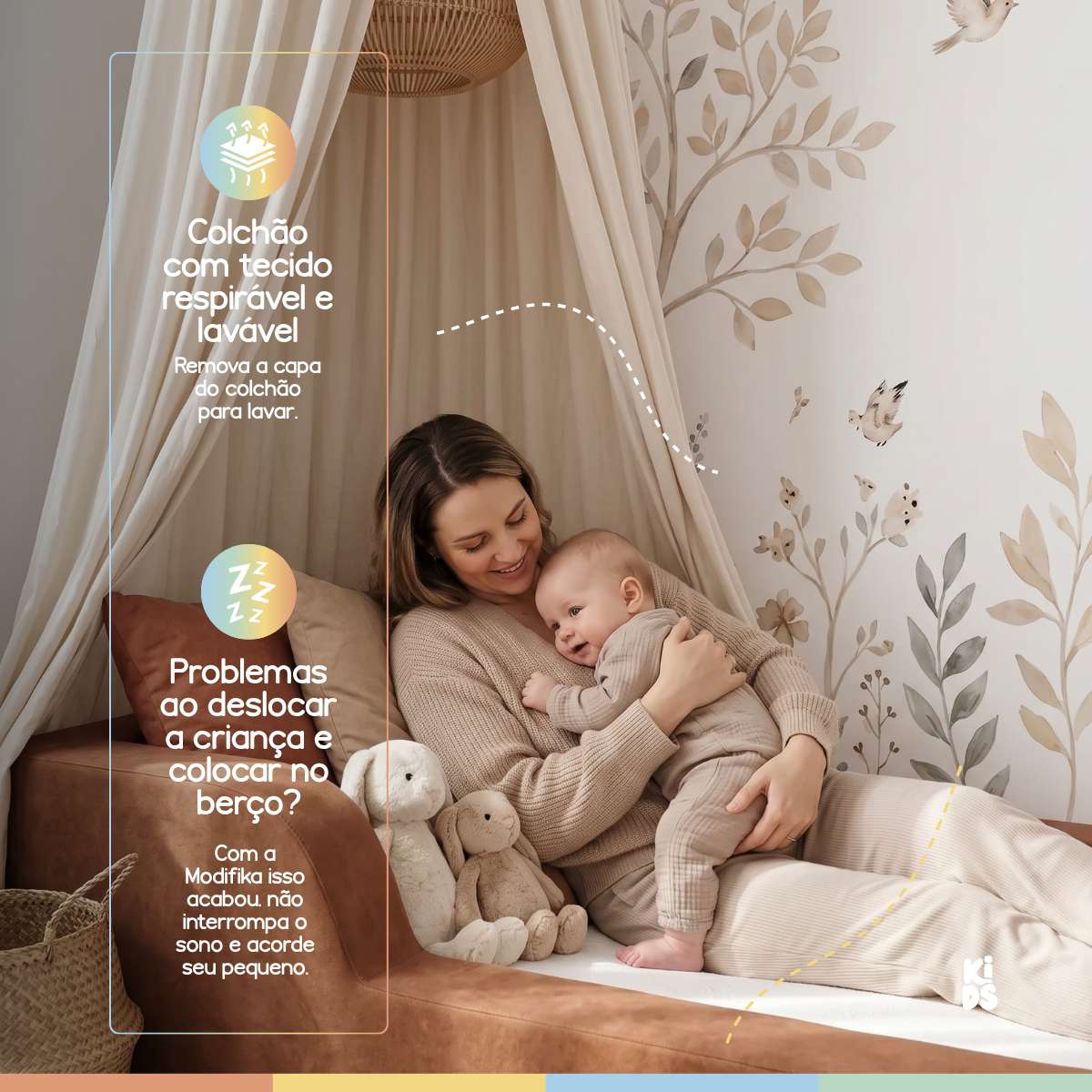 Cama Montessoriana Infantil Amori Mini 100% Espuma