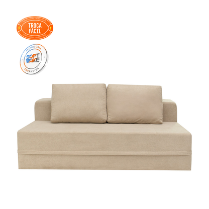 Sofá-Cama Carbono 3 Lugares Casal com Capa Removível - imagem 27 | Modifika