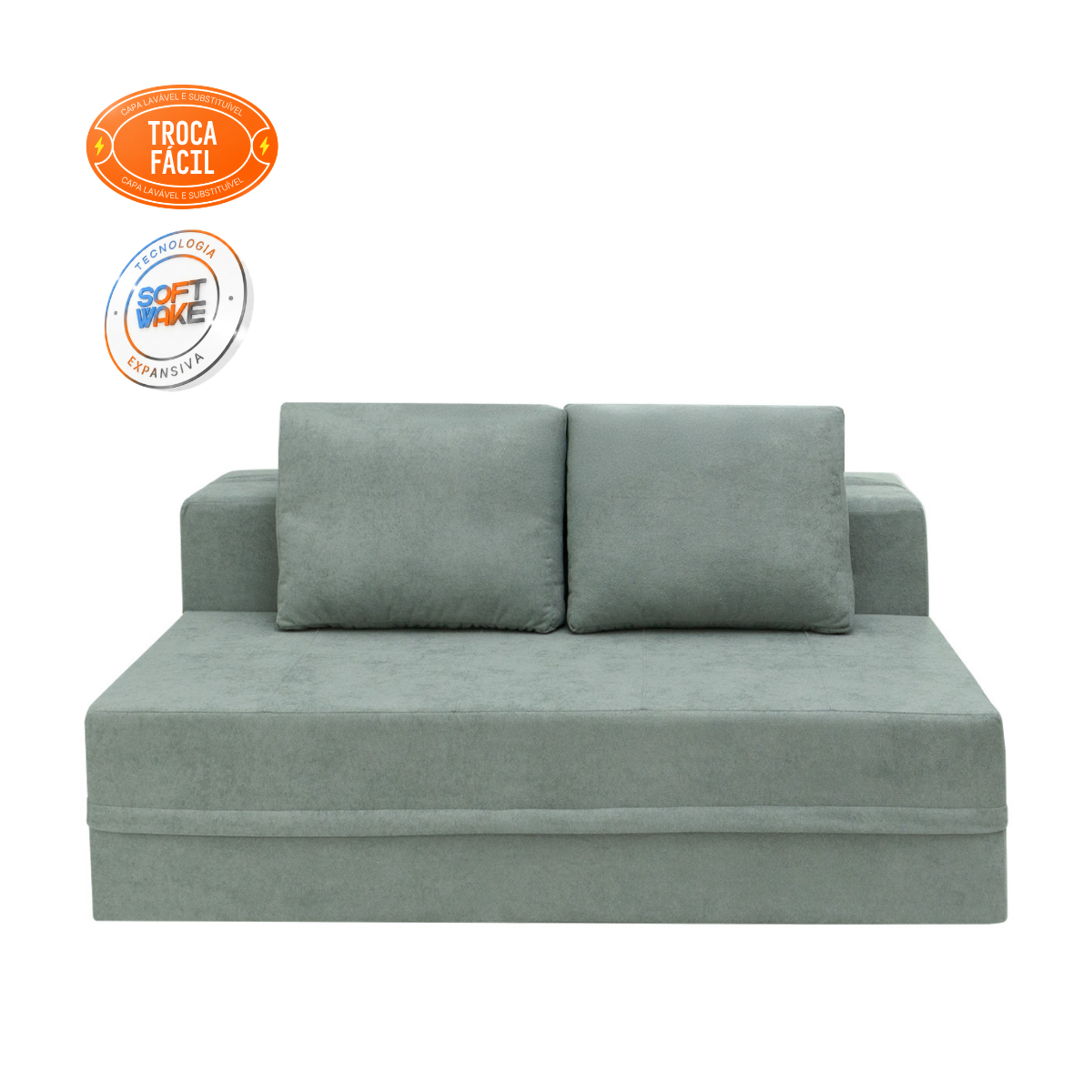 Sofá-Cama Carbono 3 Lugares Casal com Capa Removível - imagem 11 | Modifika