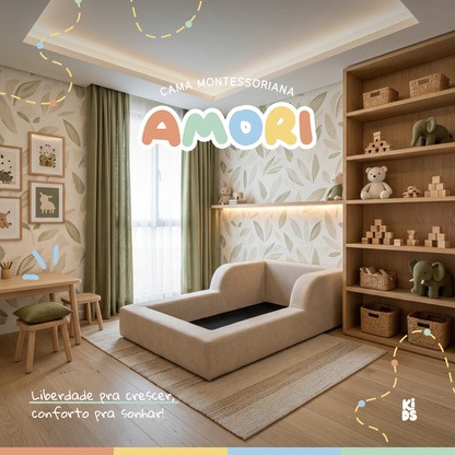 Cama Montessoriana Infantil Amori Mini 100% Espuma