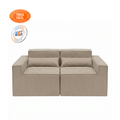 Kit Sofá Modular Paladium 2 Módulos com Braço Direito e Esquerdo Modifika — imagem 26