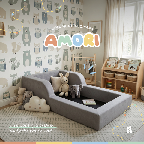 Cama Montessoriana Infantil Amori Mini 100% Espuma