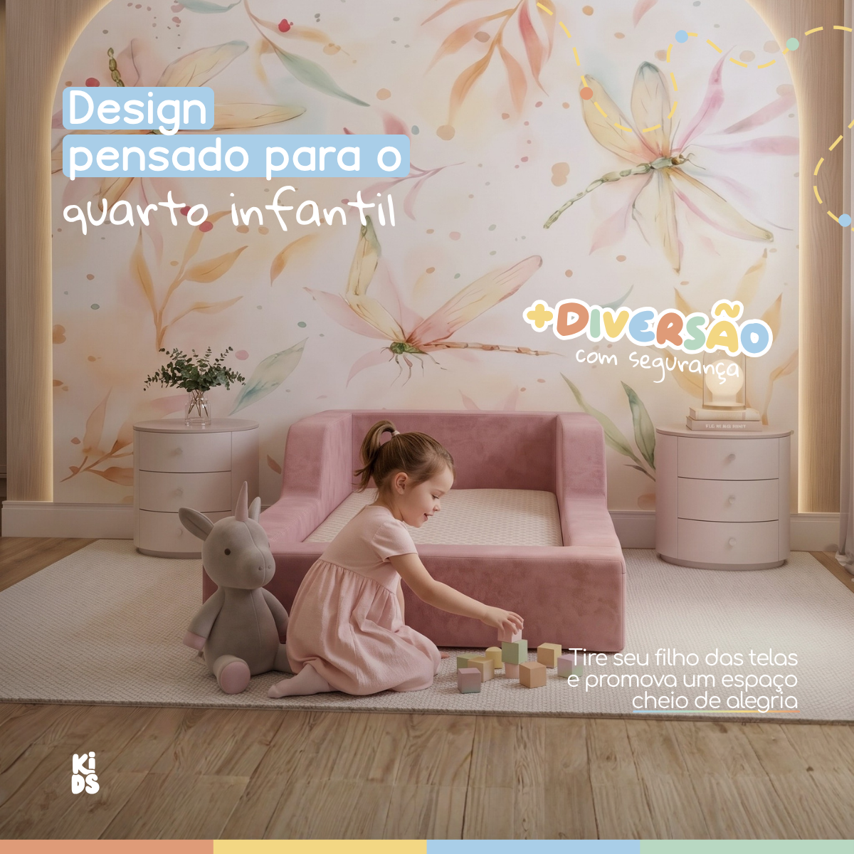 Cama Montessoriana Infantil Amori Mini 100% Espuma