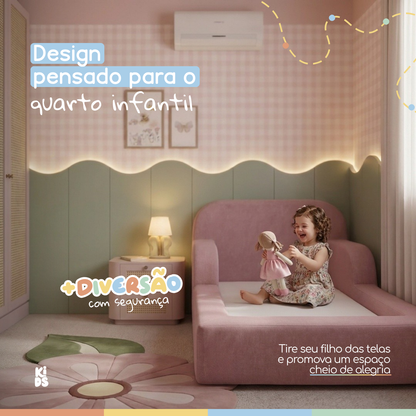 Cama Montessoriana Infantil Pluma Solteiro 100% Espuma