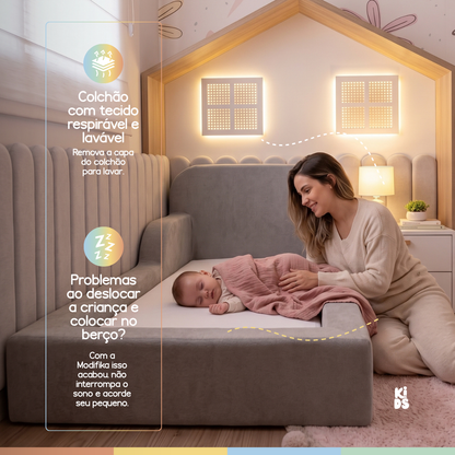 Cama Montessoriana Infantil Lumi Solteiro 216 cm 100% Espuma