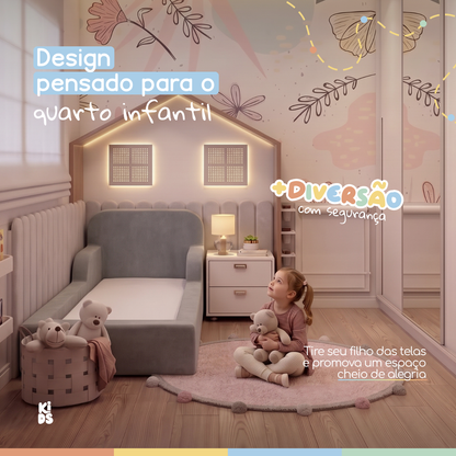 Cama Montessoriana Infantil Lumi Solteiro 216 cm 100% Espuma