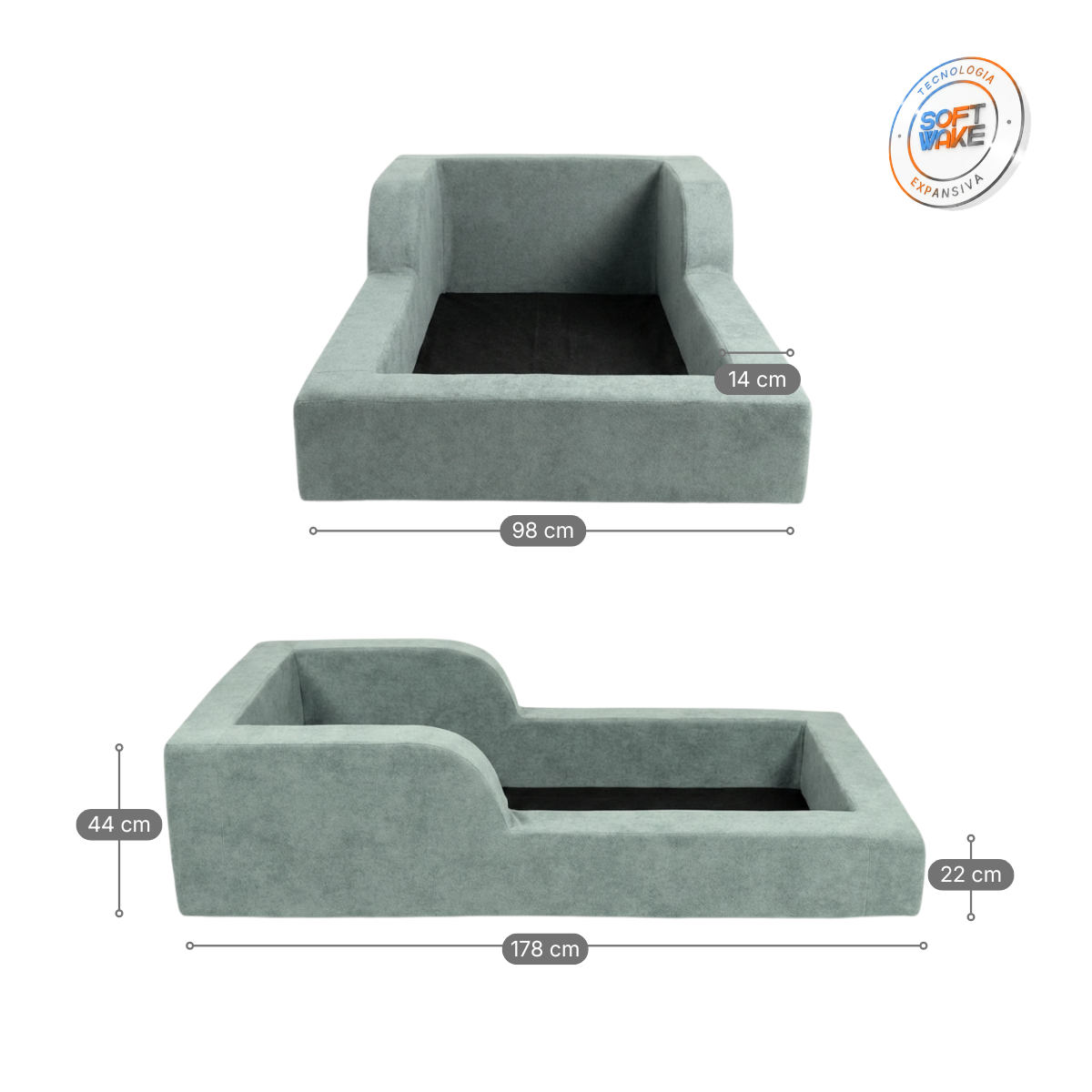 Cama Montessori Infantil Amori Mini 100% Espuma Modifika — imagem adicional 21