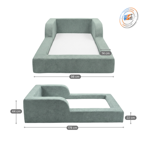 Cama Montessori Infantil Amori Mini 100% Espuma Modifika — Sem Colchão, Laranja