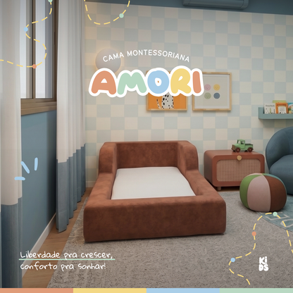Cama Montessoriana Infantil Amori Solteiro 100% Espuma