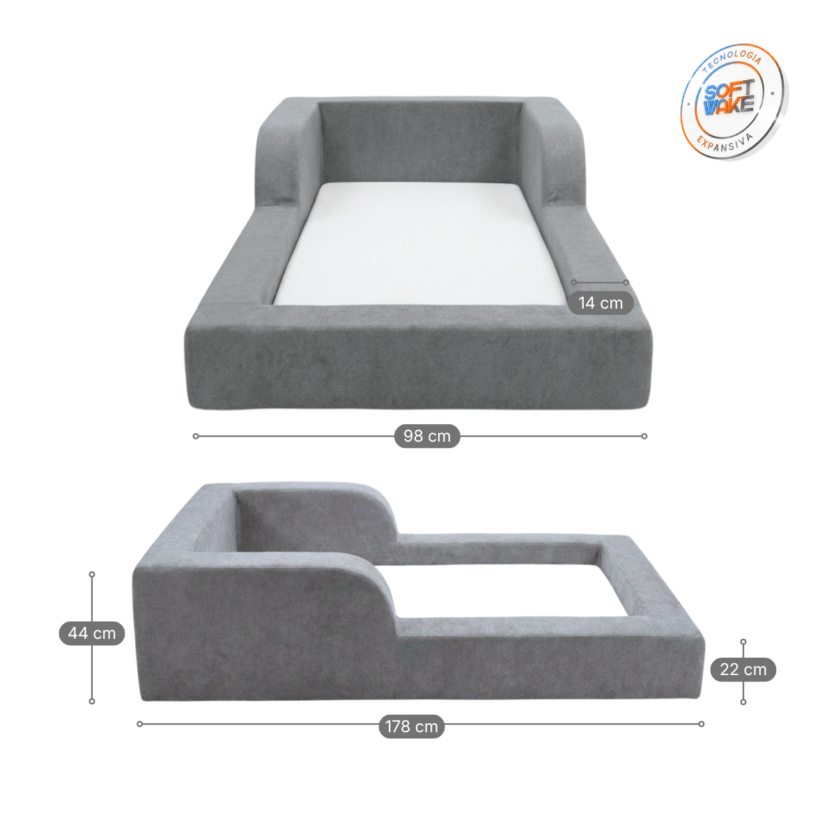 Cama Montessori Infantil Amori Mini 100% Espuma Modifika — imagem adicional 42