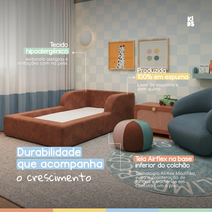 Cama Montessoriana Infantil Amori Solteiro 100% Espuma