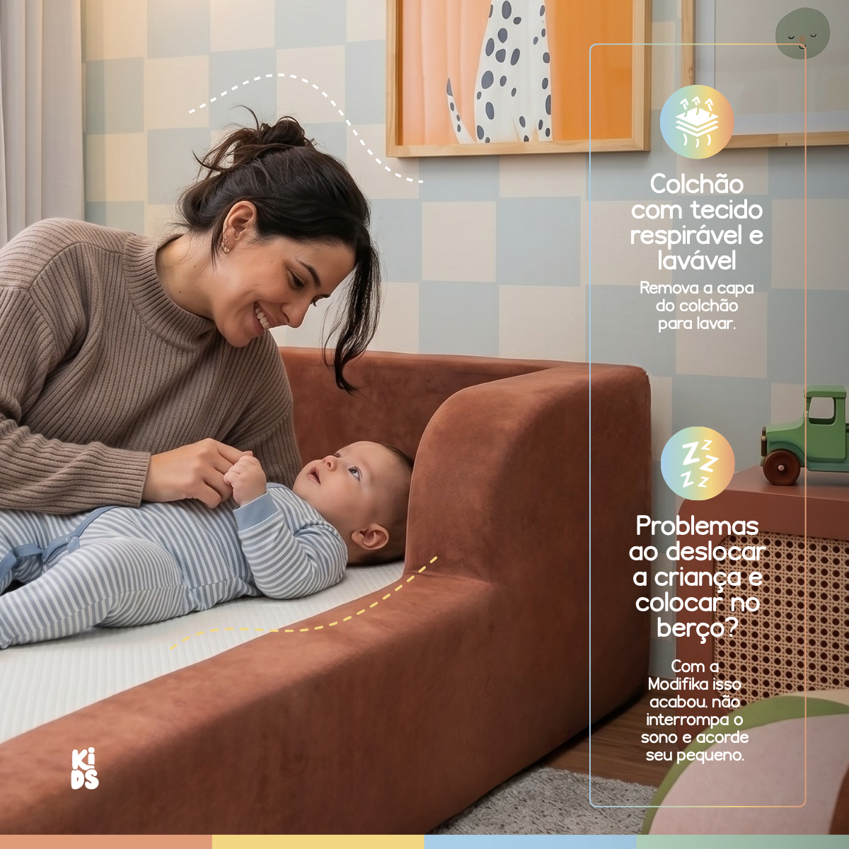 Cama Montessoriana Infantil Amori Solteiro 100% Espuma