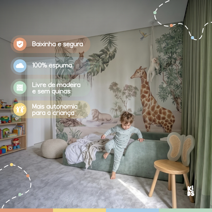 Cama Montessoriana Infantil Amori Solteiro 100% Espuma