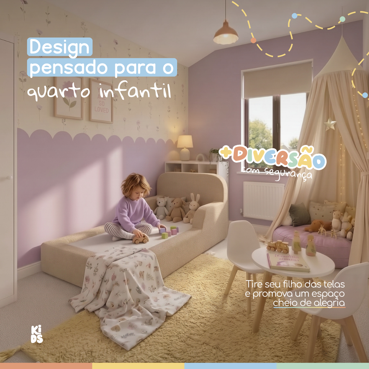 Cama Montessoriana Infantil Lumi Solteiro 216 cm 100% Espuma