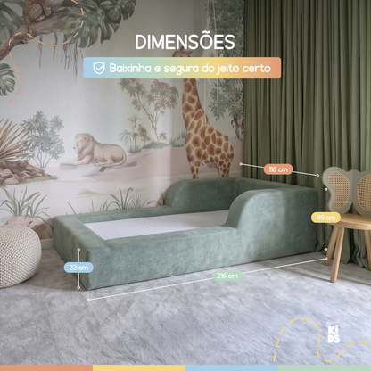 Cama Montessoriana Infantil Amori Solteiro 100% Espuma