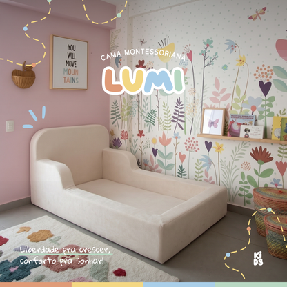 Cama Montessoriana Infantil Lumi Solteiro 216 cm 100% Espuma