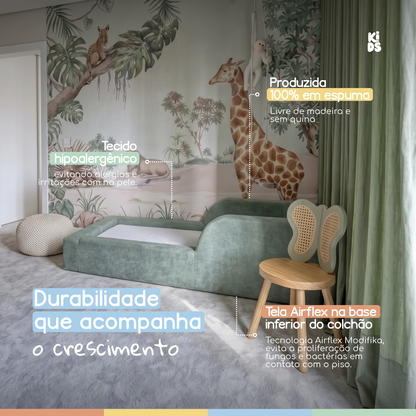 Cama Montessoriana Infantil Amori Solteiro 100% Espuma