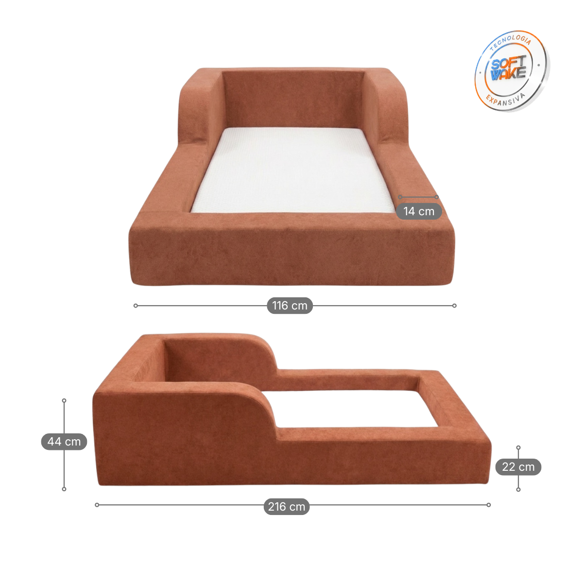 Cama Montessori Infantil Amori Solteiro 100% Espuma Modifika — imagem adicional 41