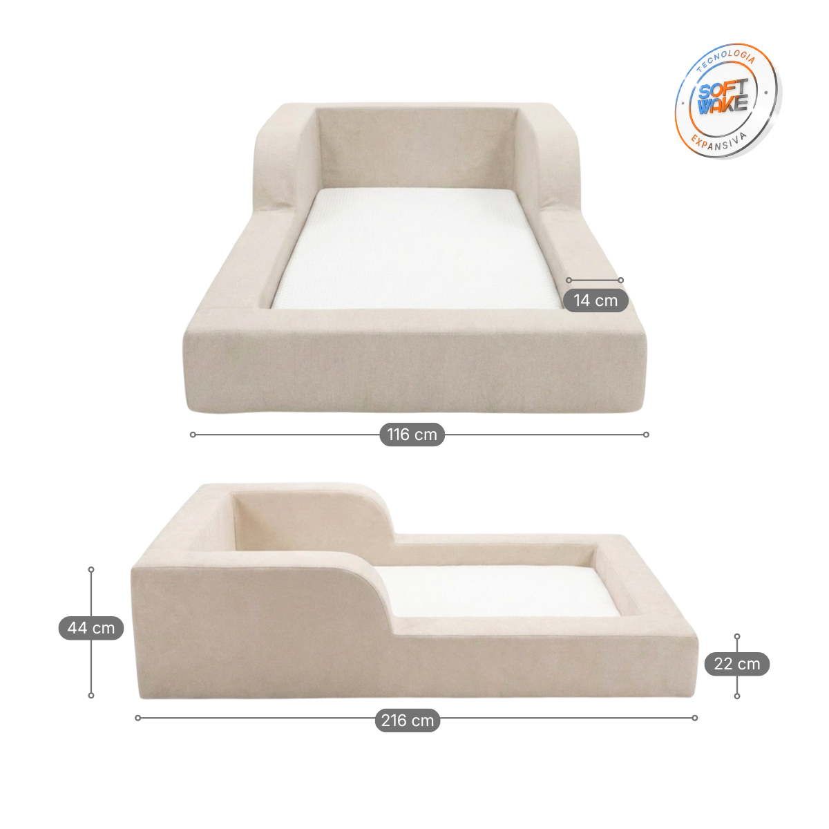 Cama Montessori Infantil Amori Solteiro 100% Espuma Modifika — imagem adicional 50