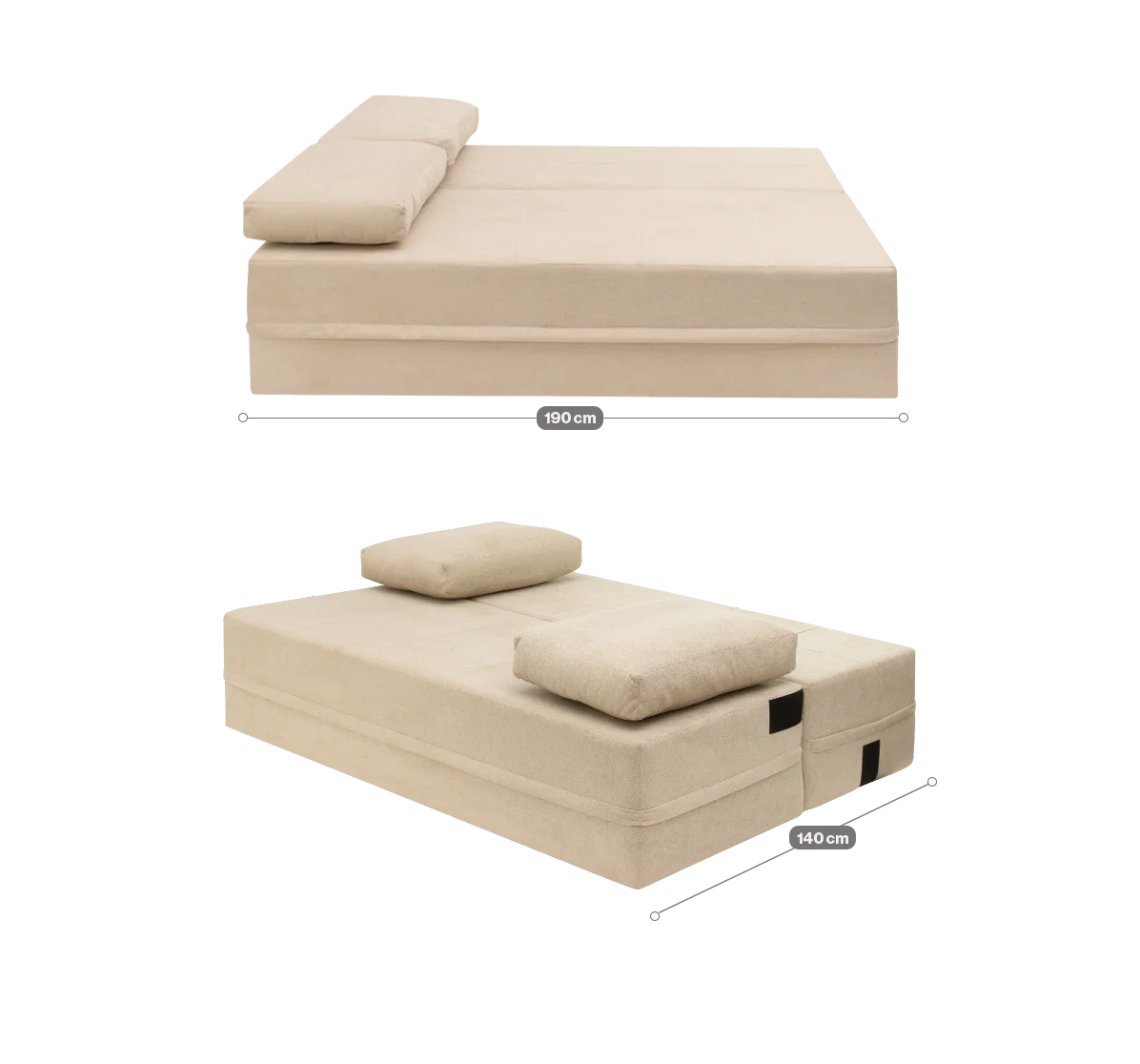 Sofá-Cama Carbono 3 Lugares Casal