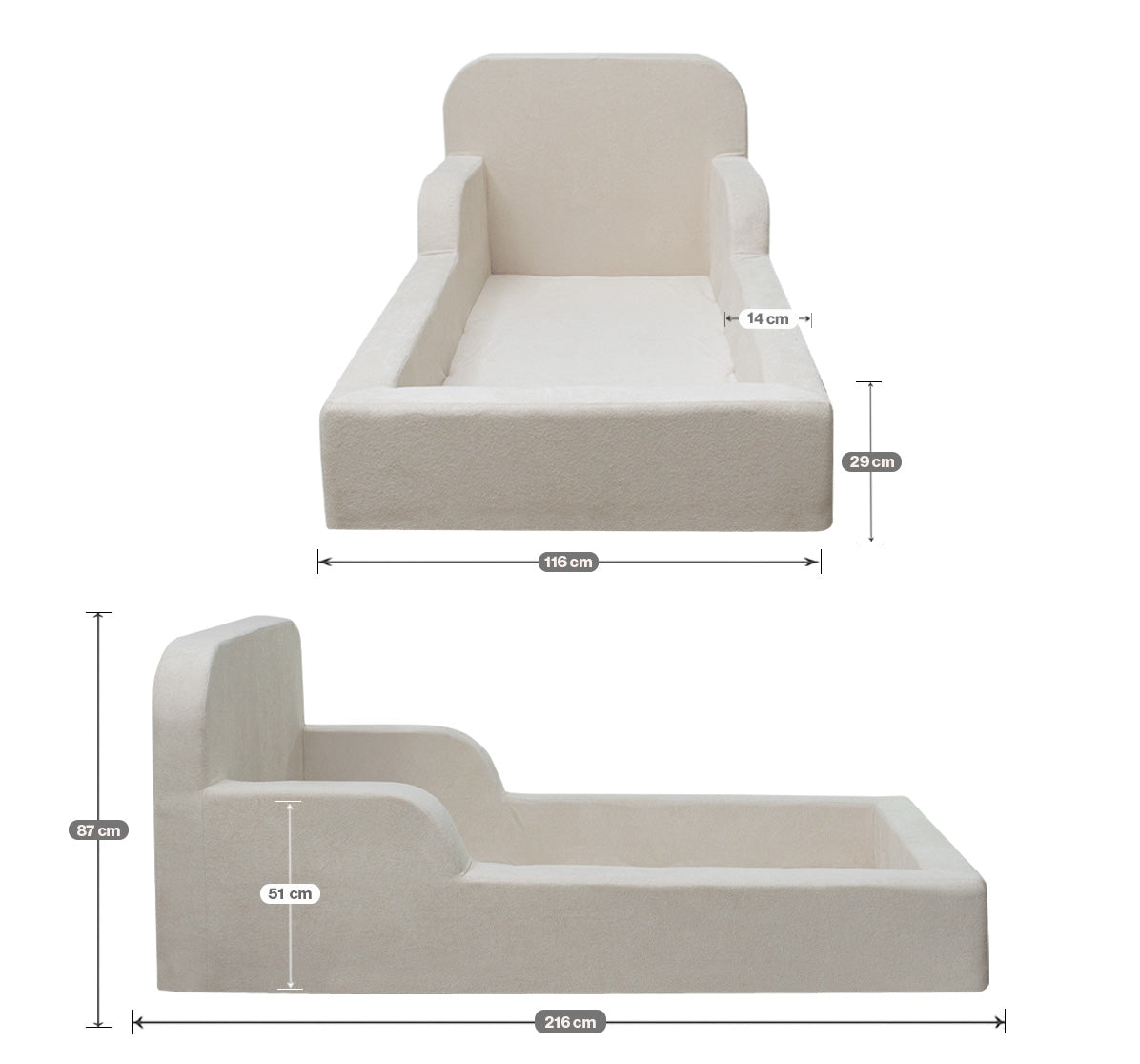 Cama Montessoriana Lumi Modifika Solteiro sem Colchão Incluso 218cm — imagem adicional 14