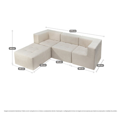 Sofá 4 Módulos Selano