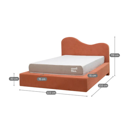 Kit Cabeceira Curve Estofada com Capa para Box