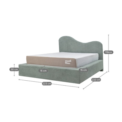 Kit Cabeceira Curve Estofada com Capa para Box