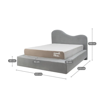 Kit Cabeceira Curve Estofada com Capa para Box